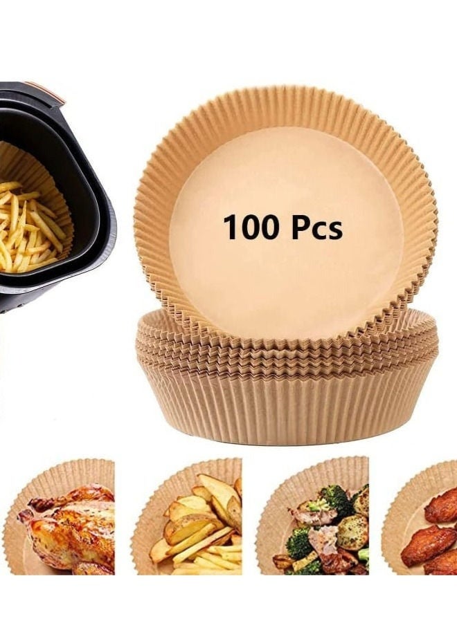 100pcs Disposable Square Air Fryer Liners 20cm XXL – Waterproof, Non-Stick Food Safe Parchment Paper for 5-6L Air Fryer, Oven, Steaming, Roasting, Microwave – Easy Cleaning, Protects Air Fryer, Large Size for Crispy Cooking - Image 1