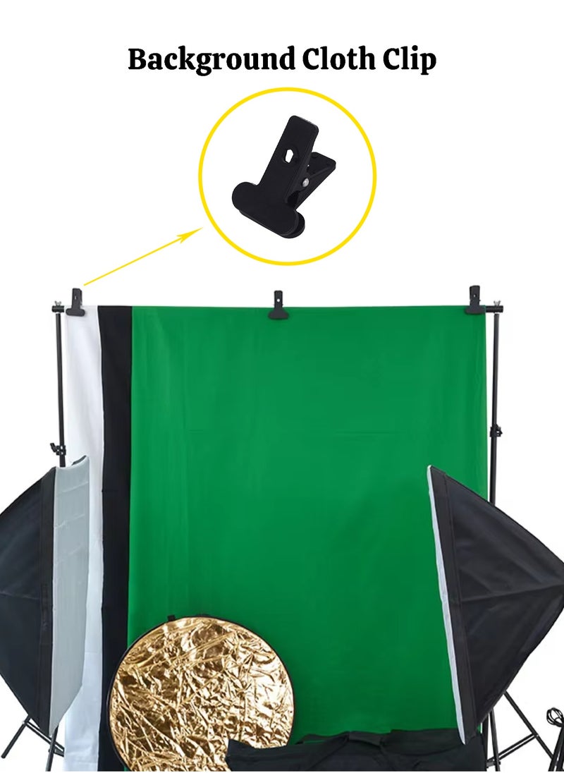 Mi VAZA - Photography Fill Light Set - Studio Photography Lighting Kit - 135W Light Bulb - 2X2m Background Stand - Softbox Lighting Kit - 3PCS Backdrops (White/Black/Green) Screen for Photo, Video, Portrait and Live - Image 1