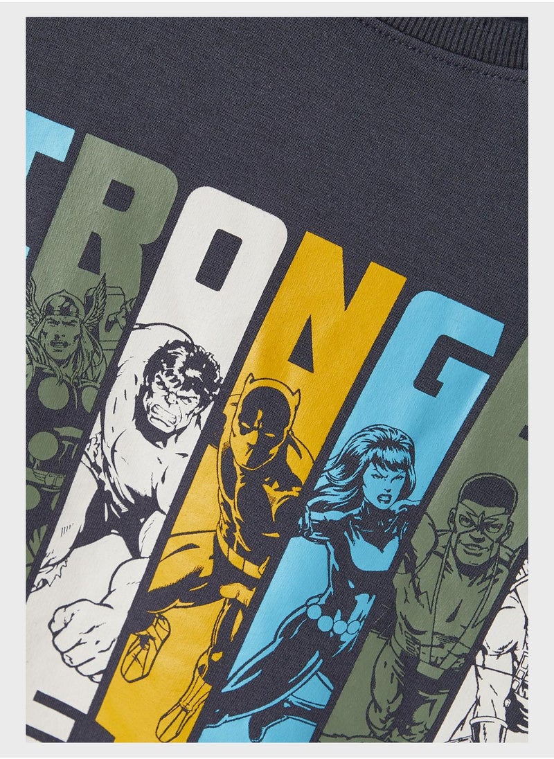 NAME IT - Kids Avenger Print Sweatshirt - Image 1