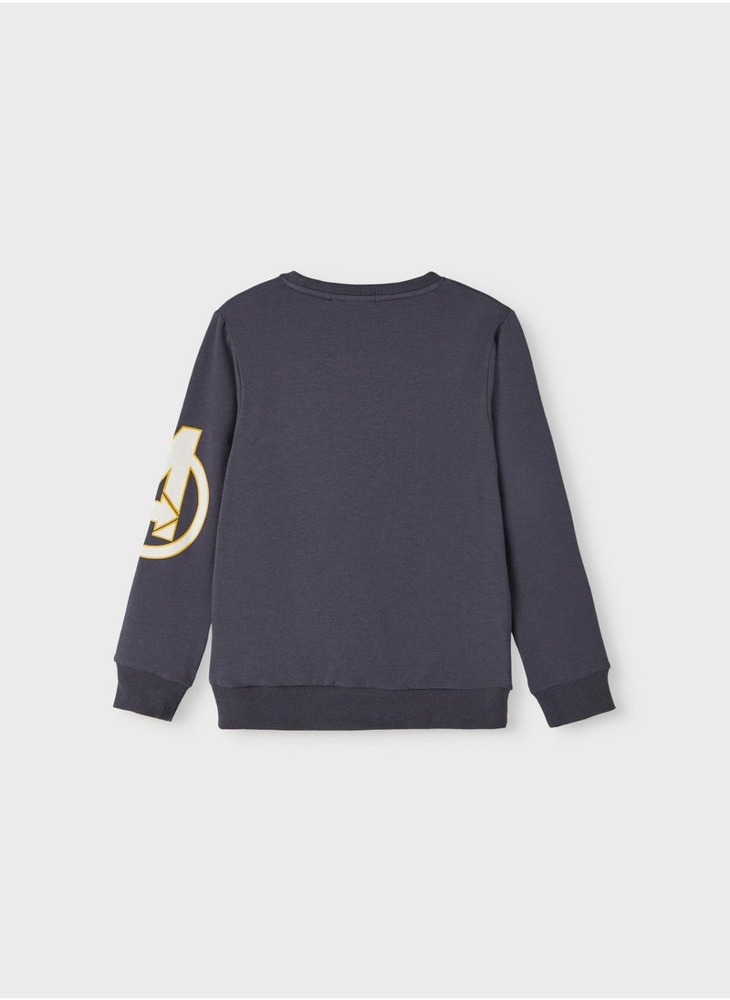 NAME IT - Kids Avenger Print Sweatshirt - Image 1