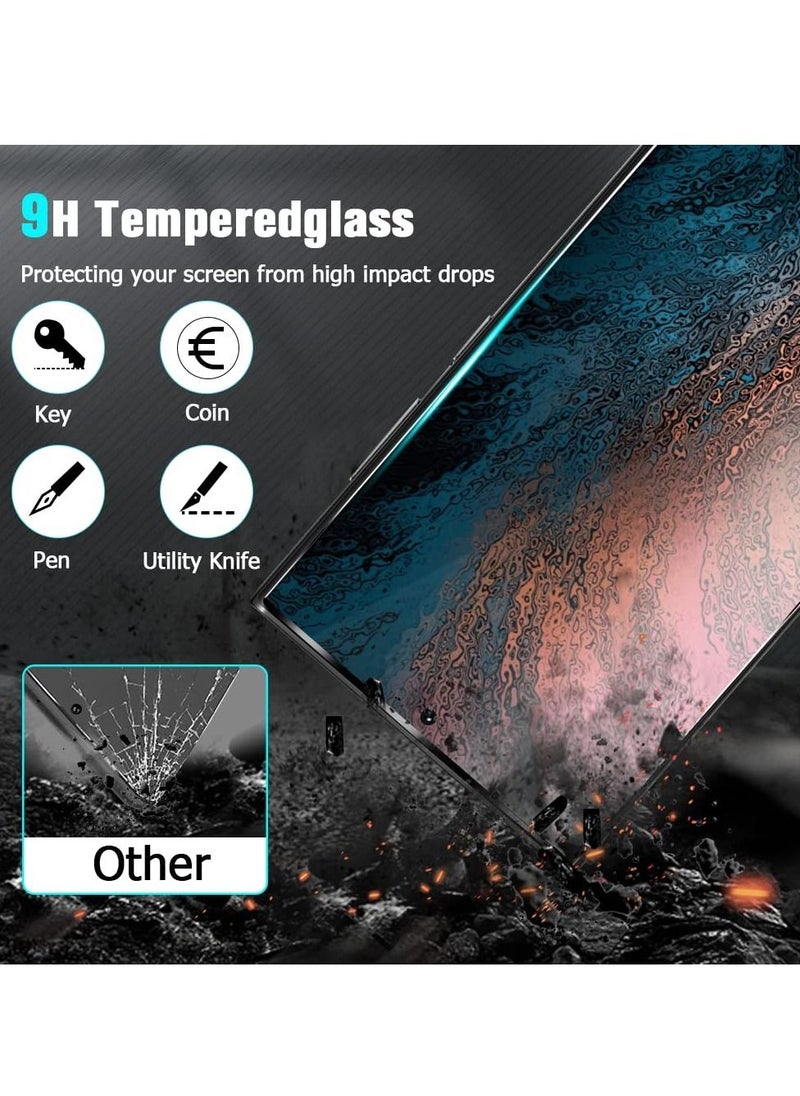 BORTONY Galaxy S22 Ultra Screen Protector [1+1 Pack] Camera Lens Protector, Fingerprint Unlock Support, HD Tempered Glass, Touch Sensitive, Anti Scratch, for Samsung S22 Ultra 5G Glass  - Image 4