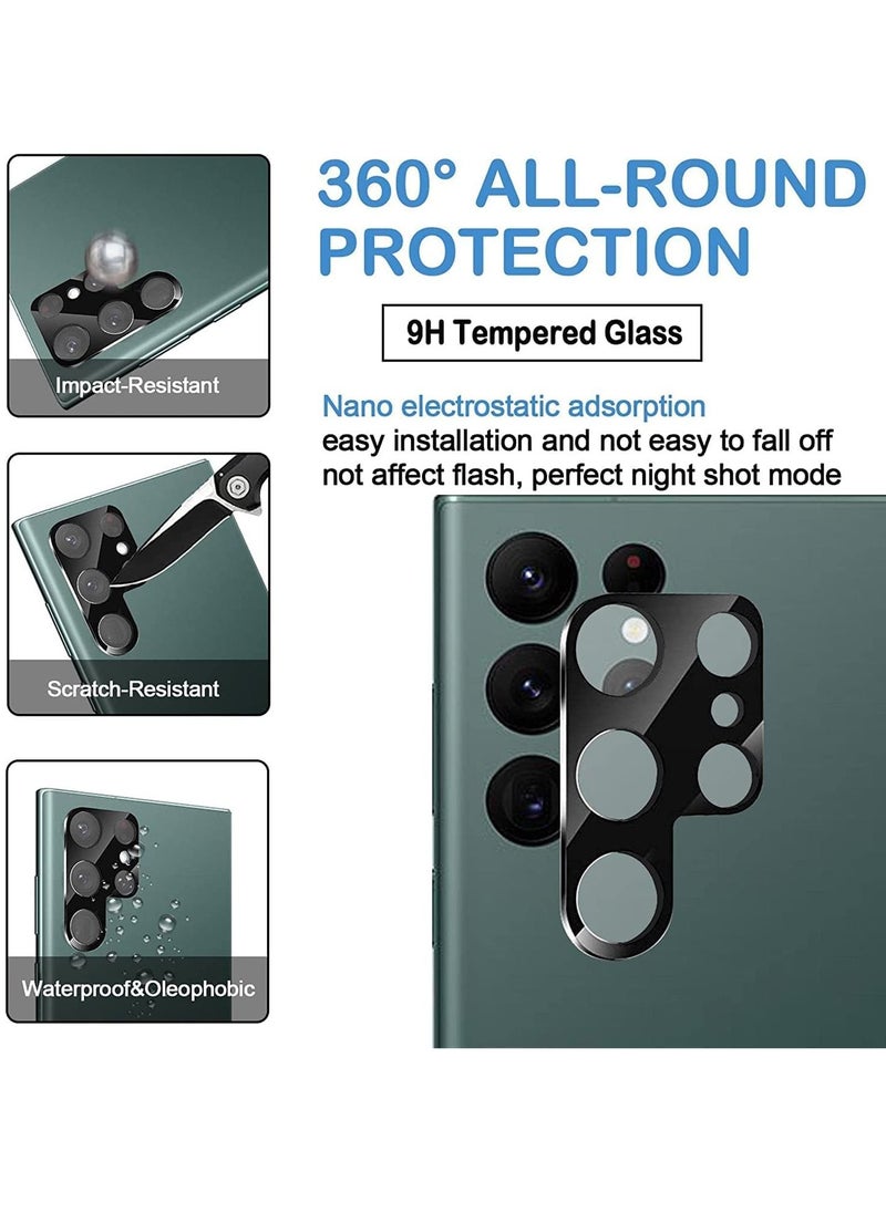 BORTONY Galaxy S22 Ultra Screen Protector [1+1 Pack] Camera Lens Protector, Fingerprint Unlock Support, HD Tempered Glass, Touch Sensitive, Anti Scratch, for Samsung S22 Ultra 5G Glass  - Image 3