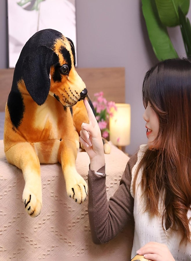 تيكلز لعبة حيوان محشو ناعم على شكل كلب الراعي الألماني من تيكلز، هدية مثالية لأعياد ميلاد الفتيات، للسيارة والغرفة (الحجم: 55 سم؛ اللون: أسود وبني) - Image 1