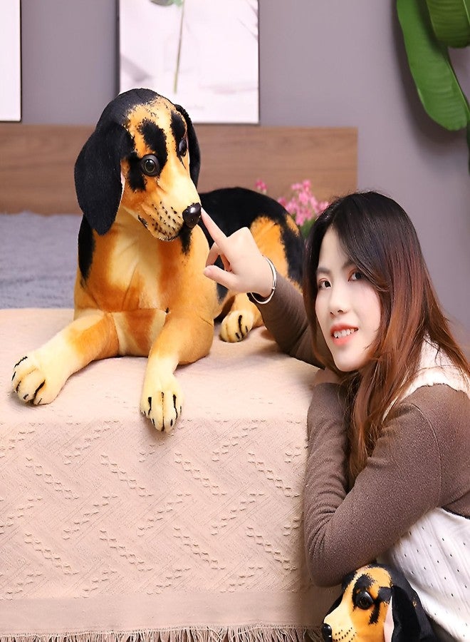 تيكلز لعبة حيوان محشو ناعم على شكل كلب الراعي الألماني من تيكلز، هدية مثالية لأعياد ميلاد الفتيات، للسيارة والغرفة (الحجم: 55 سم؛ اللون: أسود وبني) - Image 3