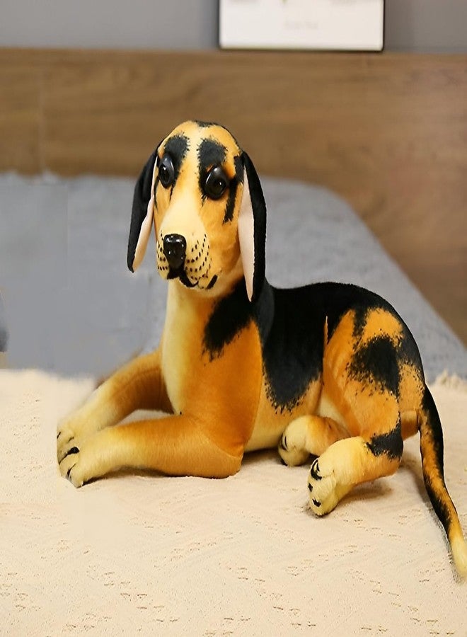 تيكلز لعبة حيوان محشو ناعم على شكل كلب الراعي الألماني من تيكلز، هدية مثالية لأعياد ميلاد الفتيات، للسيارة والغرفة (الحجم: 55 سم؛ اللون: أسود وبني) - Image 4