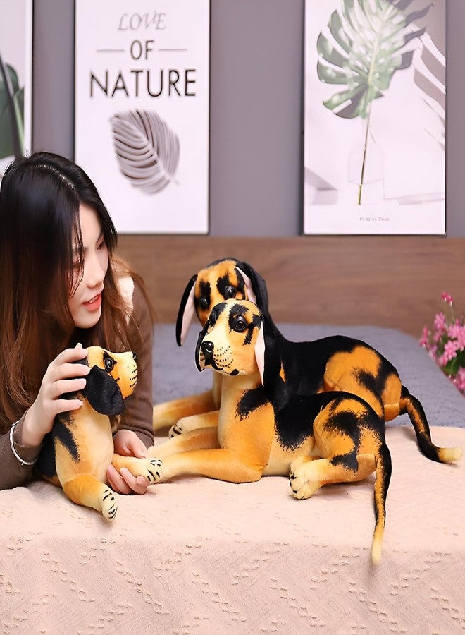 تيكلز لعبة حيوان محشو ناعم على شكل كلب الراعي الألماني من تيكلز، هدية مثالية لأعياد ميلاد الفتيات، للسيارة والغرفة (الحجم: 55 سم؛ اللون: أسود وبني) - Image 5