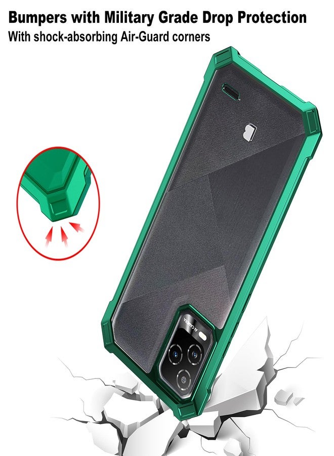 Ailiber Case for BLU View 5 Pro, BLU View5 Pro Phone Case with Screen Protector, Dual Layer Shockproof Bumper, Clear Transparent Anti Yellowing, Military Grade Drop Protection Cover-Green - Image 4
