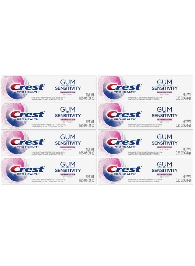 كرست معجون أسنان برو هيلث جام آند سنسيتيفيتي للأسنان الحساسة، بنكهة النعناع الناعم، بحجم مناسب للسفر، 0.85 أونصة (24 جرامًا) - عبوة من 8 قطع - Image 1