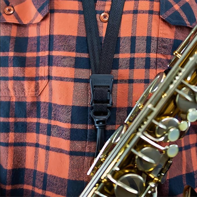 Neo Tech Neotech Saxophone Swivel Hook Neck Strap Soft Sax Padded for Alto Tenor Baritone Soprano – (Regular, Wine) - Made in USA - Image 4
