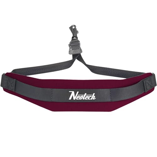 Neo Tech Neotech Saxophone Swivel Hook Neck Strap Soft Sax Padded for Alto Tenor Baritone Soprano – (Regular, Wine) - Made in USA - Image 1