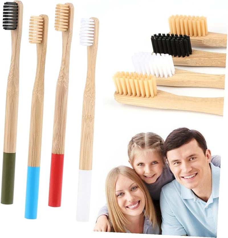 Organic Bamboo Toothbrush For Adults With Soft Bristles Sensitive Teeth Travel Home Use - Image 5