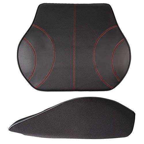 HomDSim PU Soft Leather Lumbar Cushion,Car Seat Lower Back Support Pillow with Soft Memory Foam,Comfortable for Car Driving & Home Office Computer Chairs Back Pain Relief Corrects Posture - Image 4