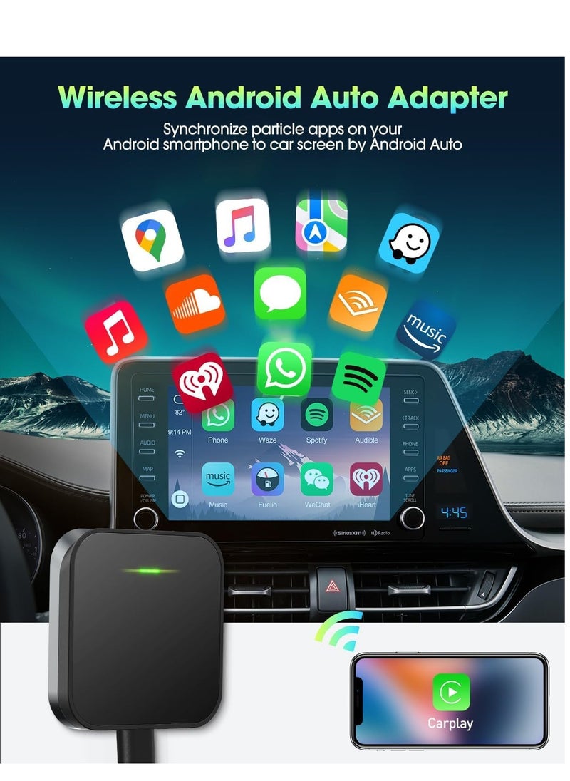 SYOSI - Wireless CarPlay Adapter for iPhone, Wireless Carplay Dongle Converts Factory Cars Wired Carplay to Wireless, Carplay Bluetooth Adapter, WiFi Auto-Connect Online Update, for Cars from 2015 & iOS 9+ - Image 1