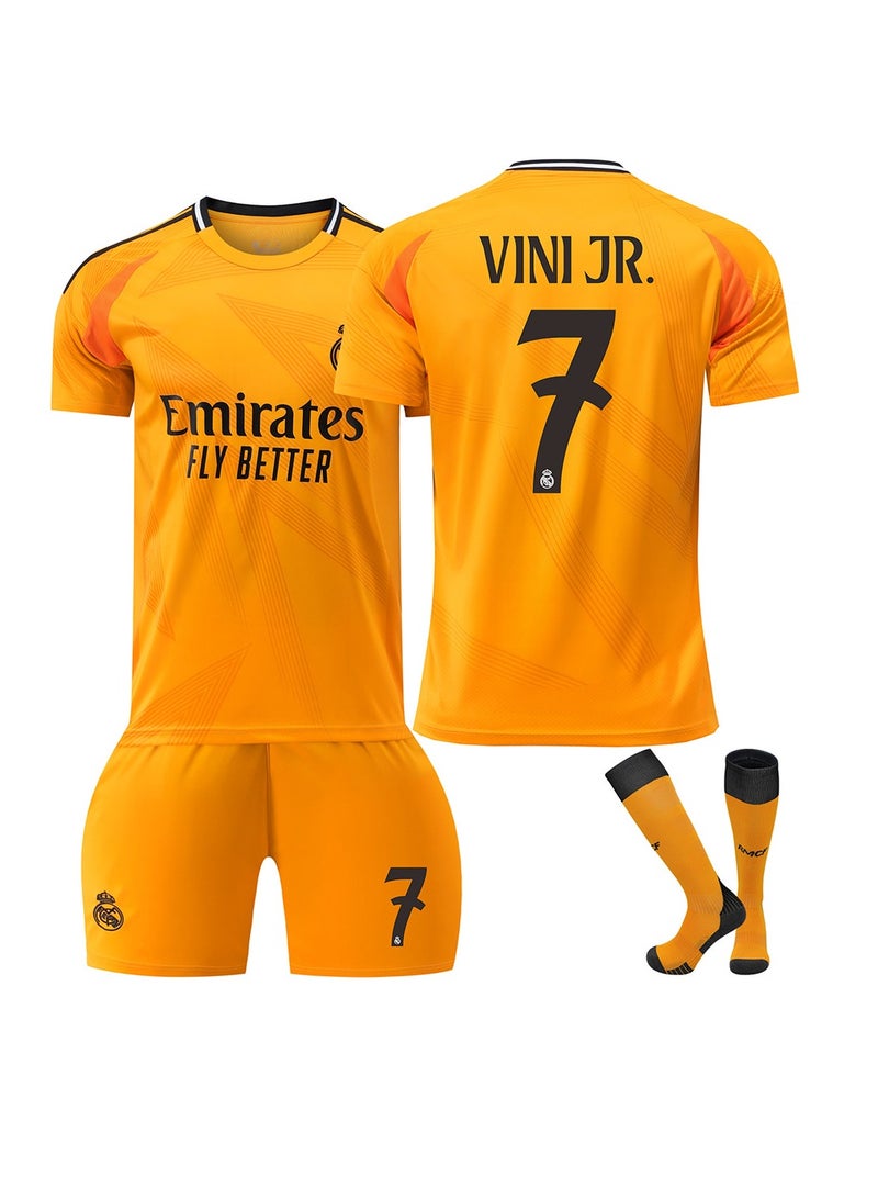 Real Madrid 24-25 Away Football Kits VINI JR. #7 Fans Football Jersey/Shorts Socks Gift Set Youth Sizes and Adult - Image 1