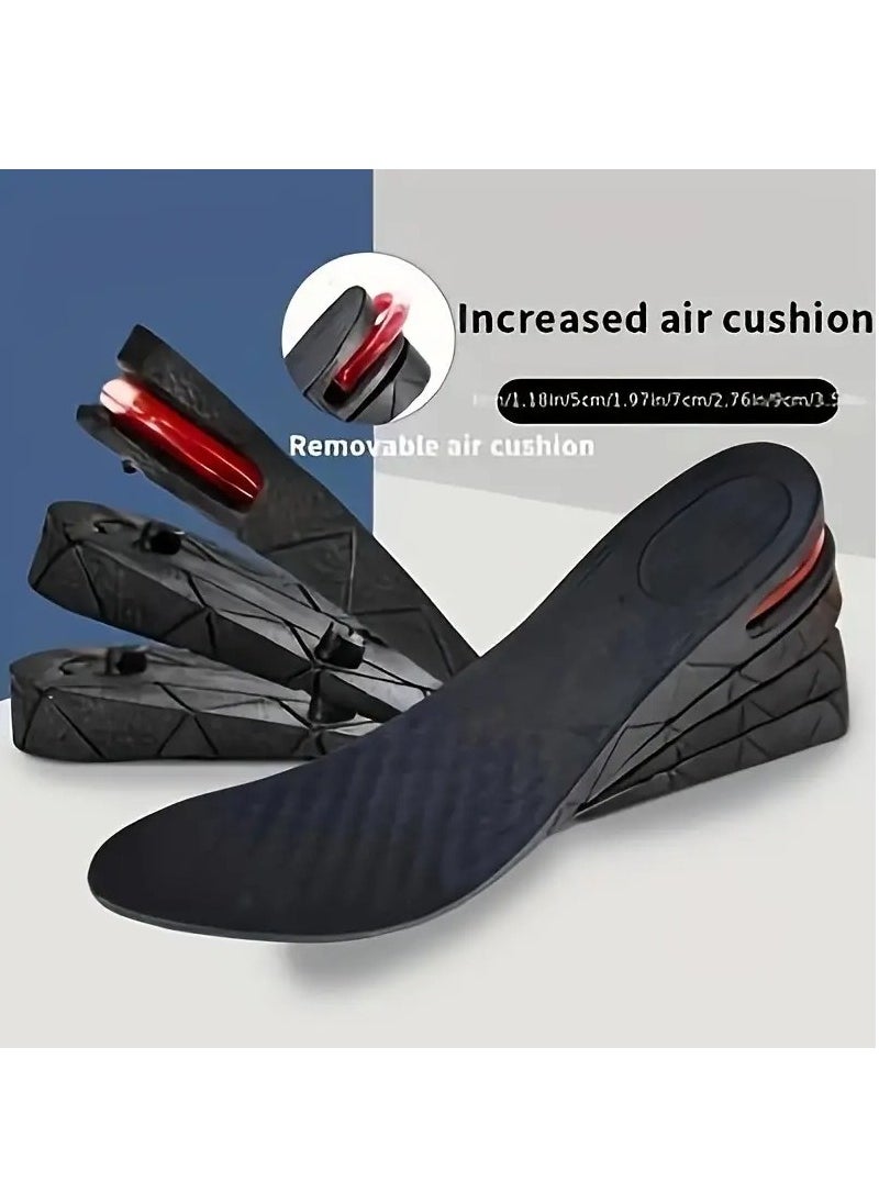 LIMOS 1 Pair Adjustable Height Increase 4 Layer Insole - Rubber Heel Lift Inserts with Removable  - Image 2