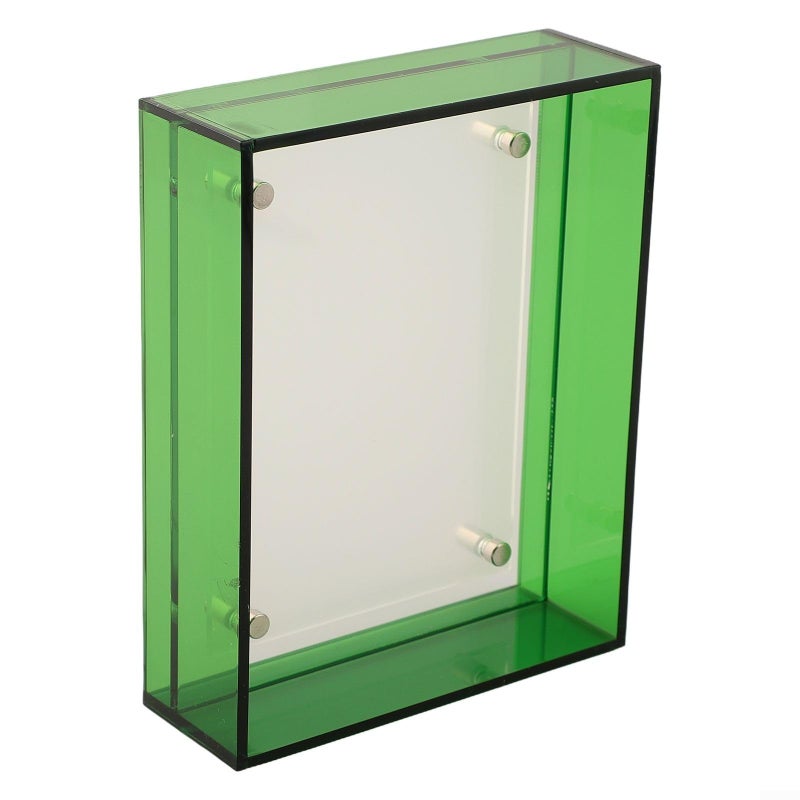 Green Acrylic Frameless Photo Frame 4 3x5 5 Inches With Standoffs For Wall Or Table Display - Image 2