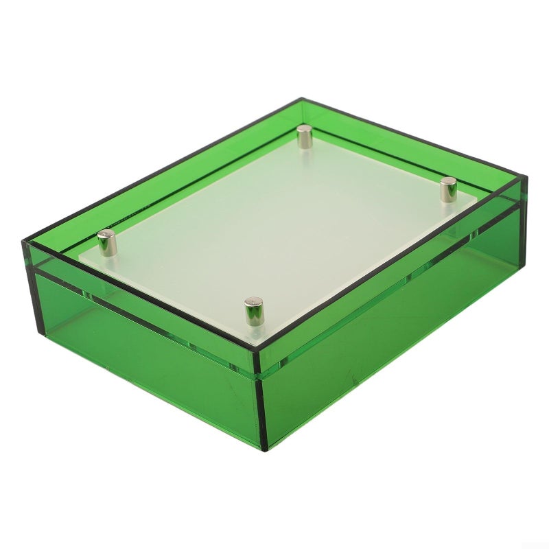 Green Acrylic Frameless Photo Frame 4 3x5 5 Inches With Standoffs For Wall Or Table Display - Image 3