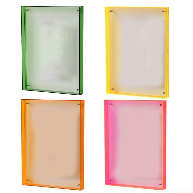 Green Acrylic Frameless Photo Frame 4 3x5 5 Inches With Standoffs For Wall Or Table Display - Image 4