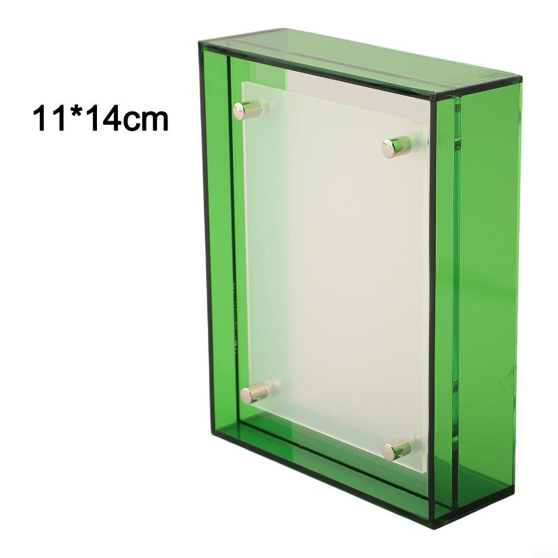 Green Acrylic Frameless Photo Frame 4 3x5 5 Inches With Standoffs For Wall Or Table Display - Image 5