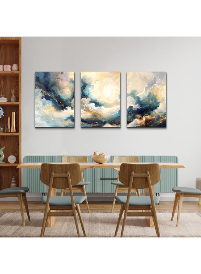 TTHYUEWS Abstract Canvas Wall Decor For Bedroom Wall Art For Living Room Minimalism Ink Paintings Modern Office Wall Decorations Framed Canvas Prints Wall Pictures Artworks Room Home Decor 3 Pieces - Image 5
