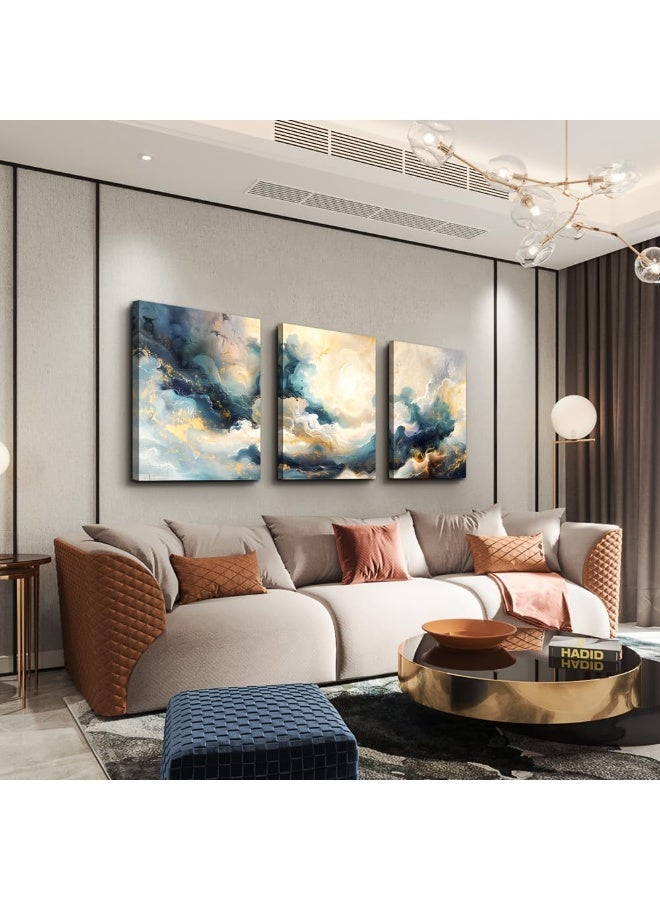 TTHYUEWS Abstract Canvas Wall Decor For Bedroom Wall Art For Living Room Minimalism Ink Paintings Modern Office Wall Decorations Framed Canvas Prints Wall Pictures Artworks Room Home Decor 3 Pieces - Image 2
