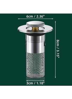 Yopple Yopple Universal Bathroom Sink Stopper Hair Catcher PopUp Sink Drain Filter with Removable Stainless Steel Basket AntiClog Sink Strainer for Kitchen Bathroom Sink Drain  - Image 5