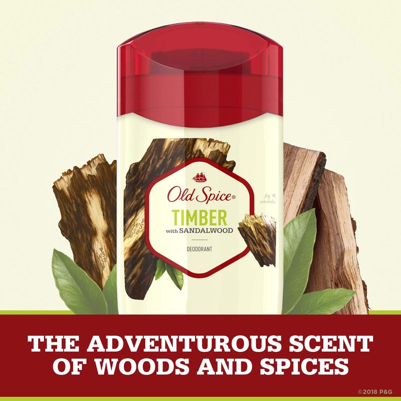 Old Spice Aluminum Free Deodorant for Men, Timber with Sandalwood Scent, 3 oz, (Pack of 3) - Image 3