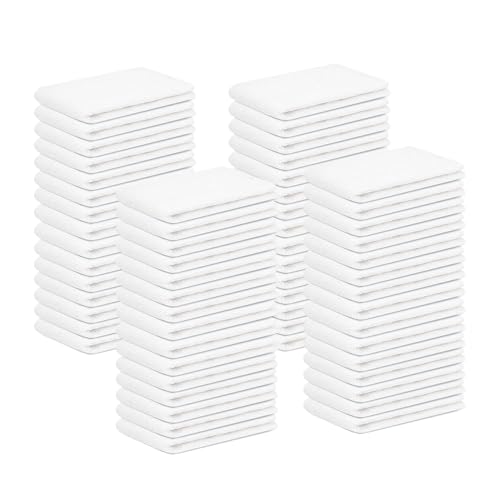 STF Linen Terry Bar Mop Towels (Value Pack of 60) Size 14"x17" (White) – Absorbent and Durable, Multipurpose Cleaning Rags, Cotton Cleaning Towels, Terry Cloth Rags, Reusable Shop Rags - Image 1