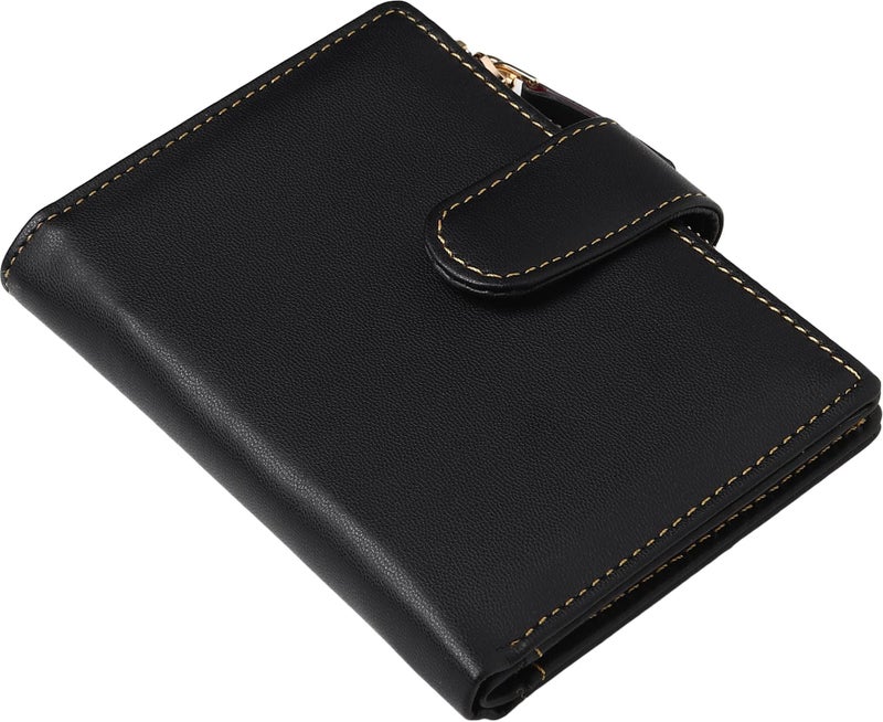 SAMTROH Small Women's Wallet -PU Leather Multi Wallets | Credit Card Holder | Coin Purse Zipper -Small Secure Card Case/Gift Wallet for Women and Girls (Black) - Image 3