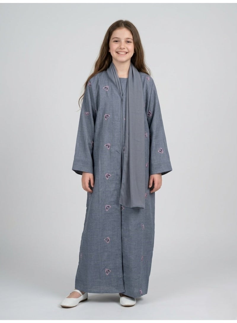 BHNS Abayas for school and teenage girls | Abayas for young and teen girls | Colorful and stylish abayas for teens | Petite size abayas for short girls | Abayas for school, middle, high school, and university | Elegant and trendy abayas | Khaleeji bisht abaya trend | Abayas for teens suitable for all occasions and school - Image 4
