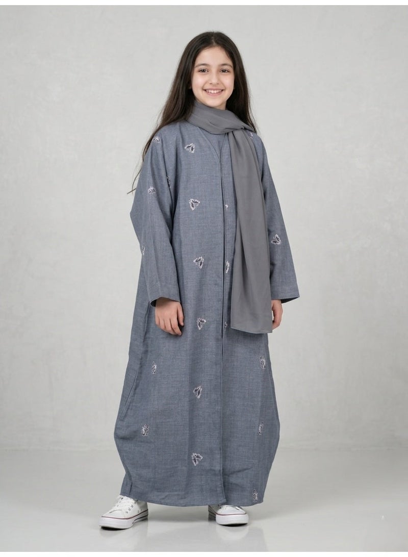 BHNS Abayas for school and teenage girls | Abayas for young and teen girls | Colorful and stylish abayas for teens | Petite size abayas for short girls | Abayas for school, middle, high school, and university | Elegant and trendy abayas | Khaleeji bisht abaya trend | Abayas for teens suitable for all occasions and school - Image 1