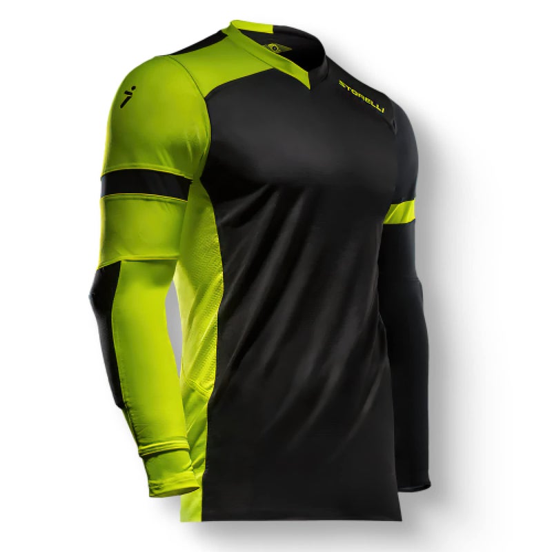 Storelli ExoShield Gladiator Goalkeeper Jersey HighImpact Protection SweatWicking Breathable Athletic Shirt for Soccer HeavyDuty Sports BlackStrike Large