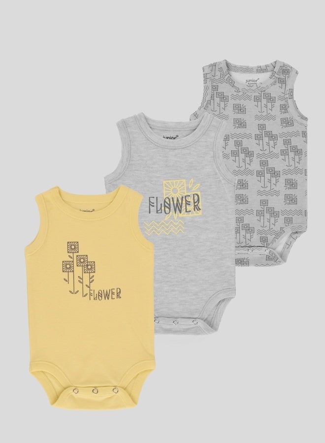 جونيور بادي سوت قطن عبوة 3 قطع بيبي للجنسين - Image 1