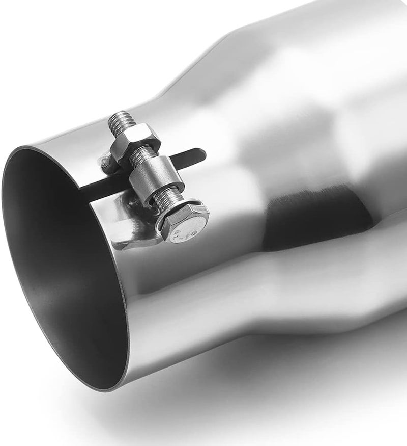 LCGP 3" Inlet Black Exhaust Tip - Universal Bolt On Stainless Steel Diesel Exhaust Tailpipe Tip - Image 4