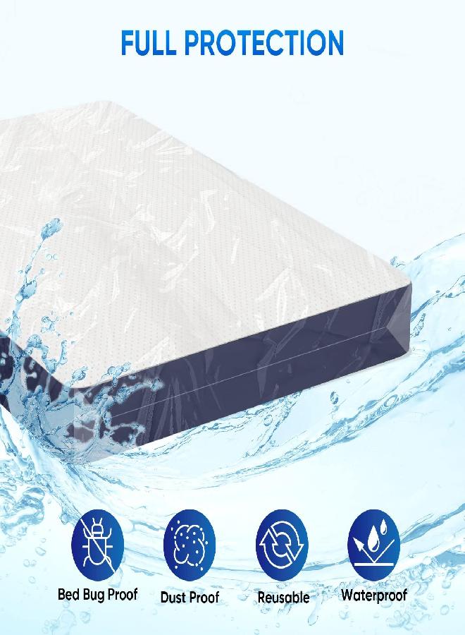 TICONN TICONN 2PK Mattress Bag for Moving Storage, 4 Mil Waterproof Mattress Protector Fits up to 16" Thick Mattress, Heavy-Duty Mattress Moving Supplies and Moving Bags (4 mil, Twin)  - Image 2