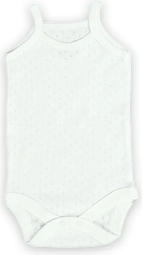 Novibaby 5-Piece Jacquard Rope Strap Baby Bodysuit with Snap Fasteners 100% Cotton - Ecru Pink White