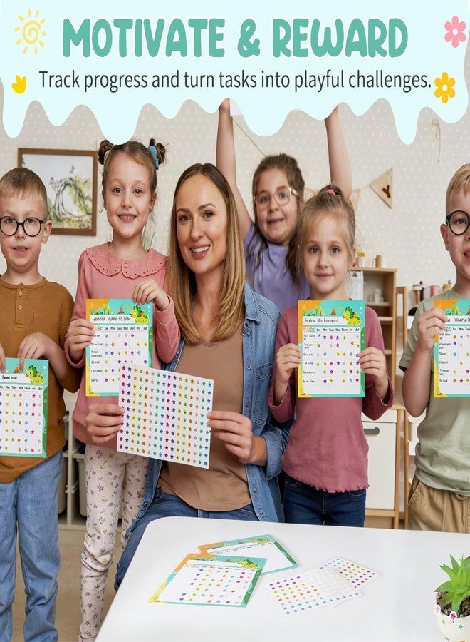 Roamall Reward Chart for Kids 70 Pack - Chore Chart for Kids at Home Incentive Behavior Chart with 2640 Star Stickers for Toddlers Sticker Chart for Teachers Classroom Rewards Potty Training (Dinosaur) - Image 2