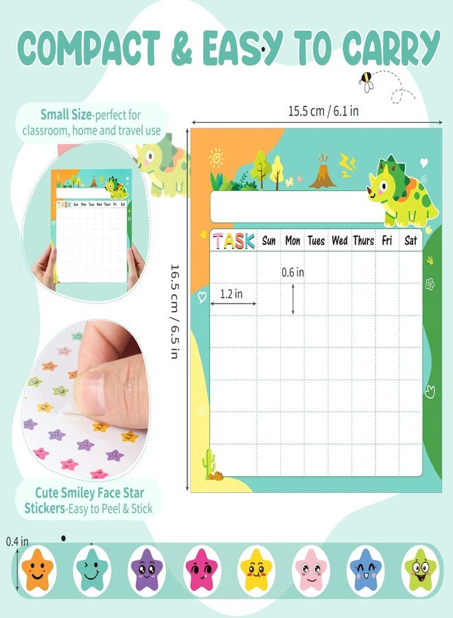 Roamall Reward Chart for Kids 70 Pack - Chore Chart for Kids at Home Incentive Behavior Chart with 2640 Star Stickers for Toddlers Sticker Chart for Teachers Classroom Rewards Potty Training (Dinosaur) - Image 4