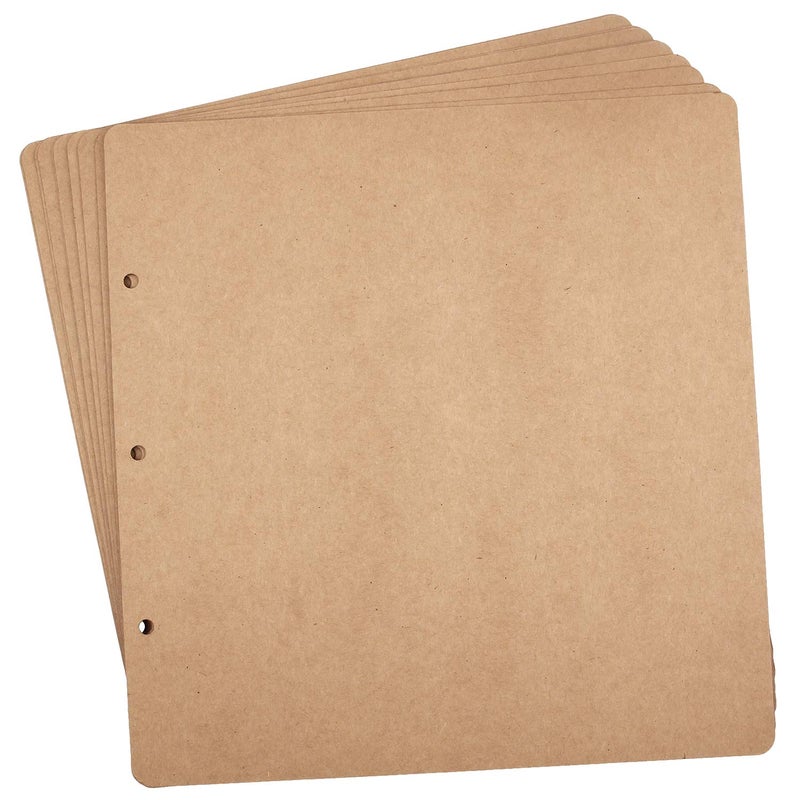 ADVcer 10 Sheets Double Sided 20 Pages 116 x 116 inch Refill Pages Acid Free Thick Additional Craft Paper Cardboard for All ADVcer 12x12 LooseLeaf 3Ring Binder Photo Album Scrapbook Kraft - Image 3