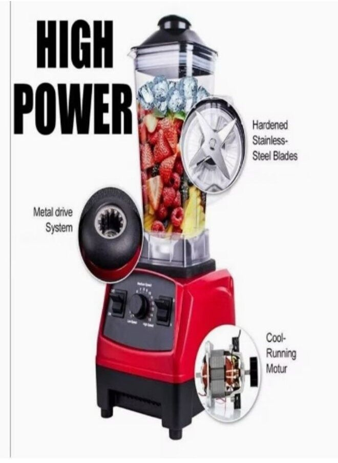 SILVER CREST - Food Processor Blender Blender 4500W Powerful Motor Household 2 in 1 Blender Silver 2L Multifunctional Chopper - Image 1