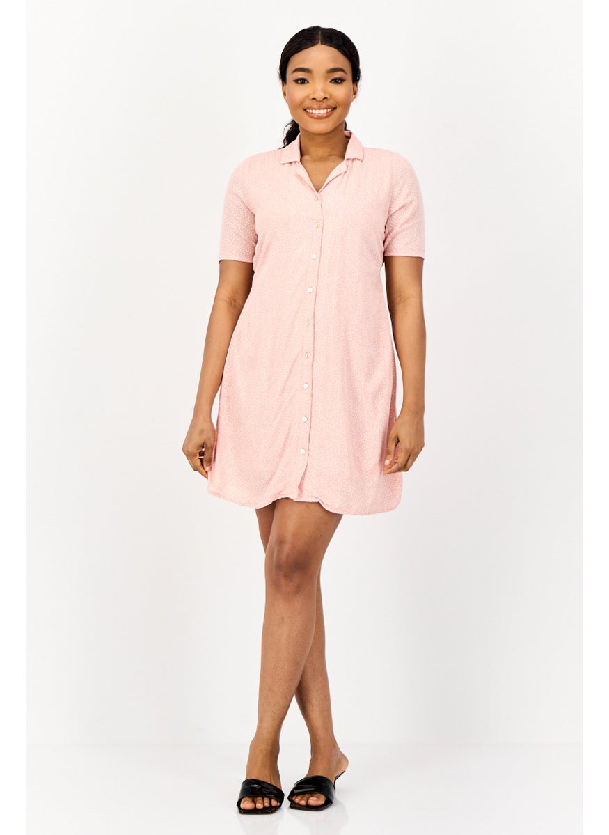 ONLY Women Allover Print Mini Dress, Pink  - Image 2