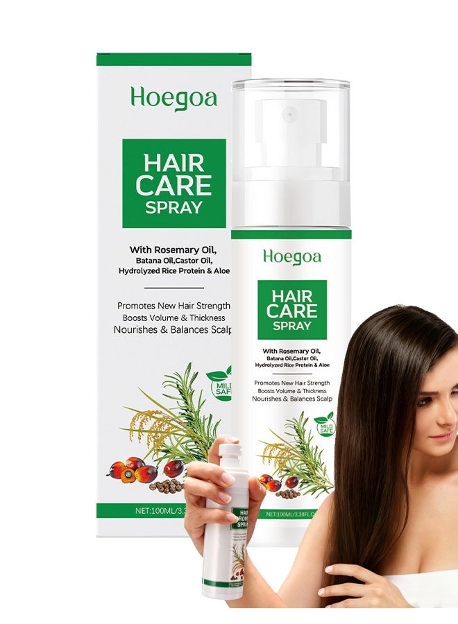 HOEGOA Hair Care Spray ,Natural Hair Loss Treatments for Women Men Promotes Regrowth Reduces Loss Thinning Strengthen Scalp Nourishes Dry ,100ml - Image 1
