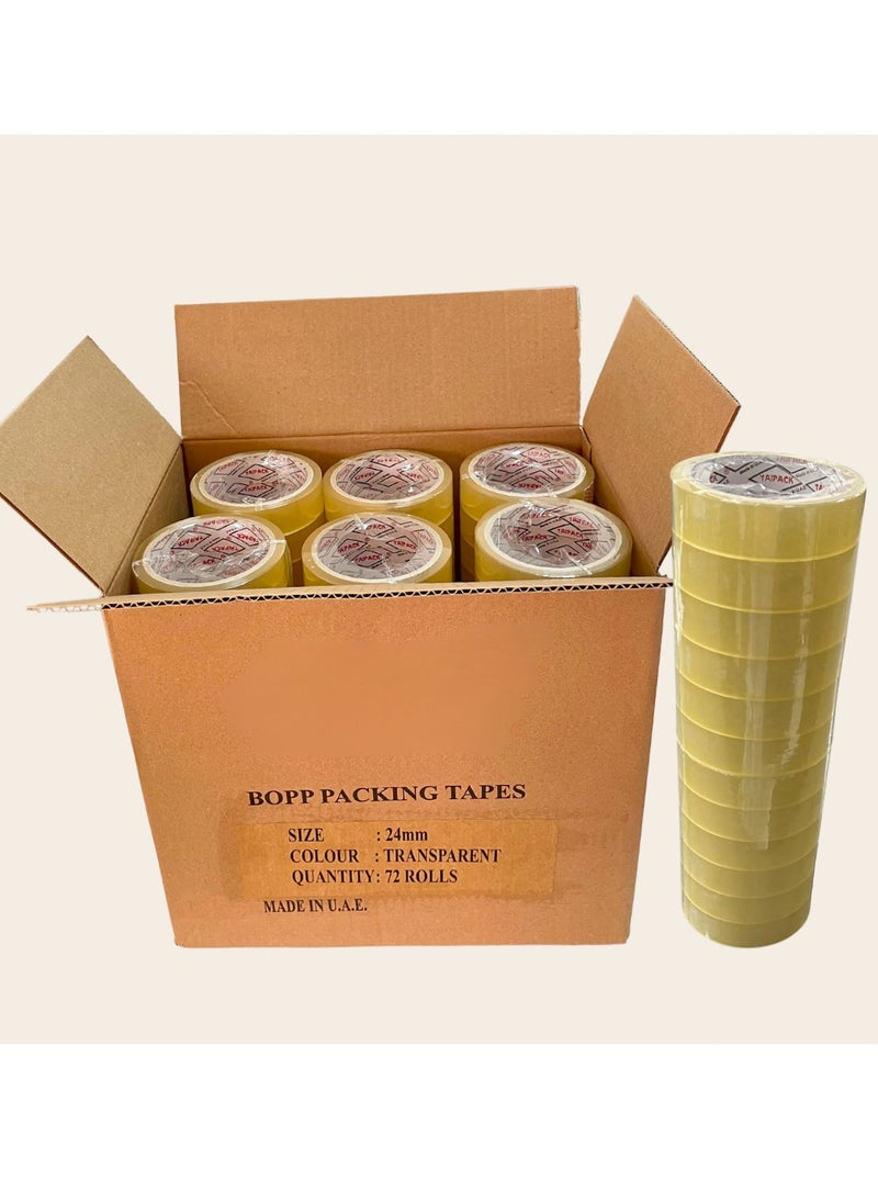 Nice Pack Clear packing tape 1 inch(24mm) 45 yards 72 rolls suitable for packing sealing moving and transportation  - Image 1