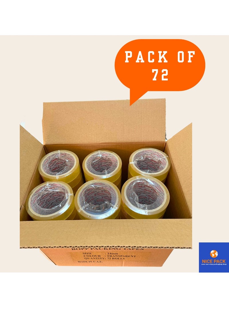 Nice Pack Clear packing tape 1 inch(24mm) 45 yards 72 rolls suitable for packing sealing moving and transportation  - Image 2