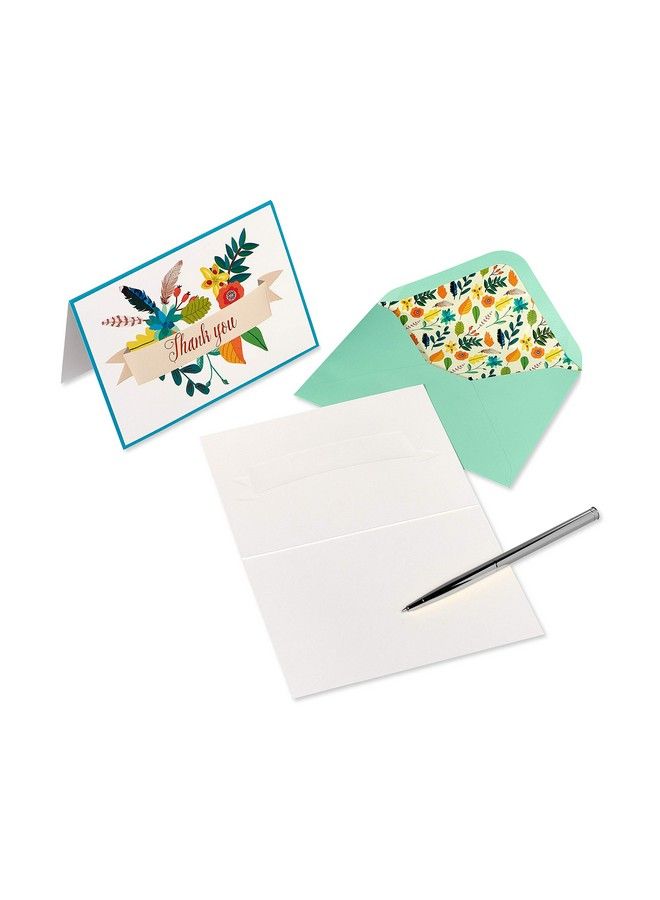 Papyrus Thank You Cards With Envelopes Floral Banner (12Count) - Image 4