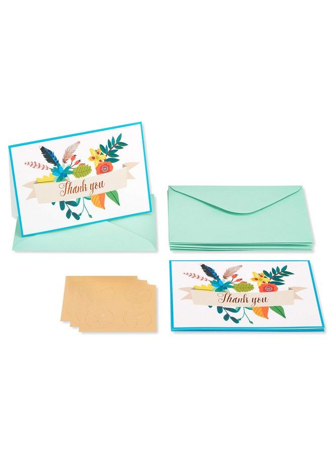 Papyrus Thank You Cards With Envelopes Floral Banner (12Count) - Image 3