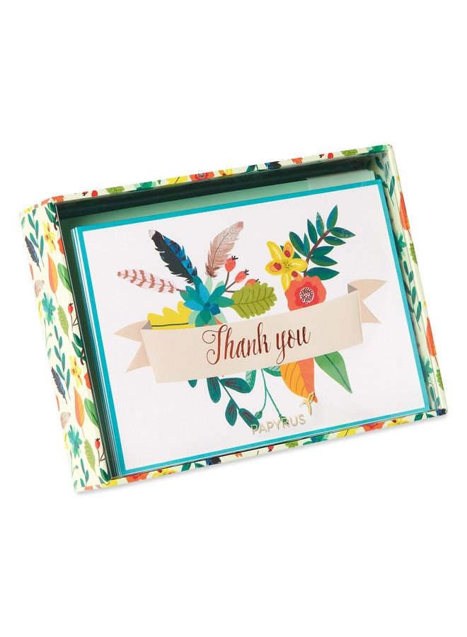 Papyrus Thank You Cards With Envelopes Floral Banner (12Count) - Image 5