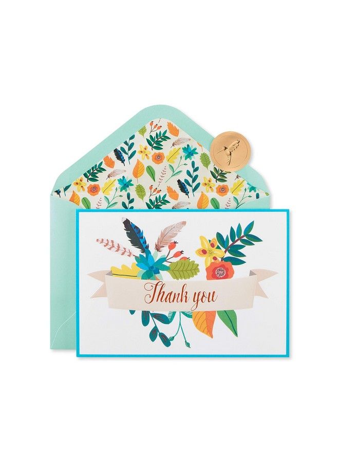 Papyrus Thank You Cards With Envelopes Floral Banner (12Count) - Image 2