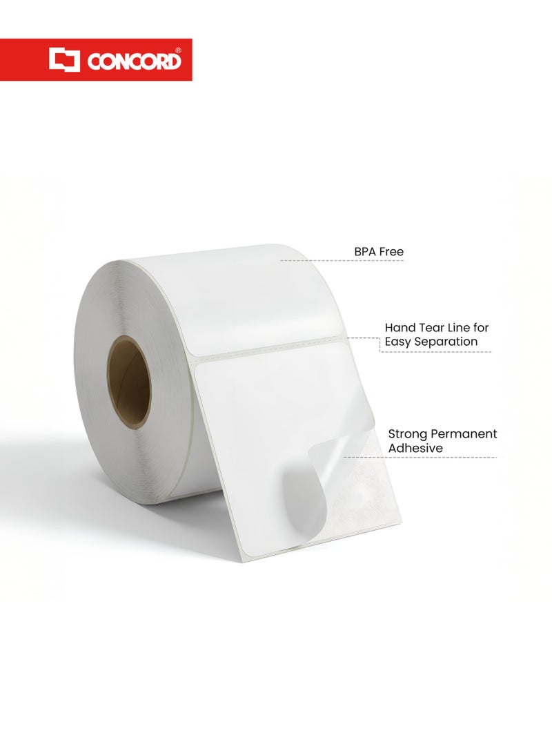 كونكورد ملصقات شحن حرارية 100×150مم، 500 ملصق لكل رول، خالية من BPA - Image 2