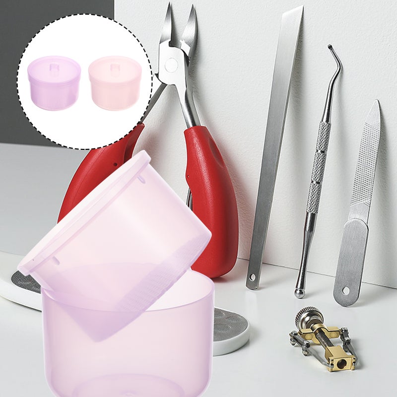 2Pcs Nail Tools Tray Nail Clipper Box cleaning Case - Image 1